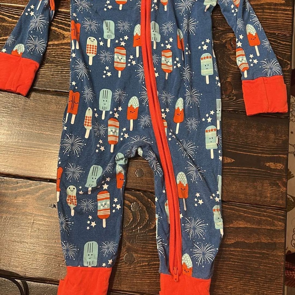 Cozy Popsicle Print Kids Footie